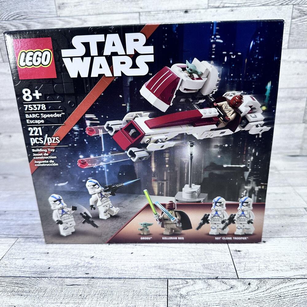 LEGO Star Wars BARC Speeder Escape 75378 221pcs 8+ Building Toy Set Box Wear